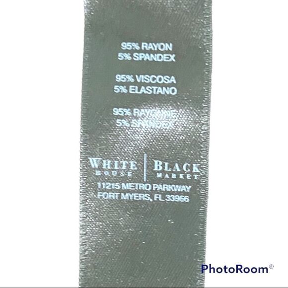 White House Black Market draping neckline color blocking long sleeve tunic top - Picture 7 of 7